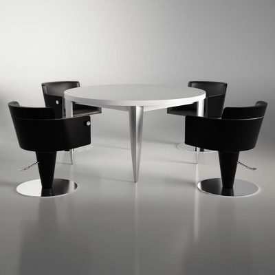 gamma bross france polaris salon emotion color lounge table technique avec pieds aluminium 4 places 03 400x400 - Color Lounge