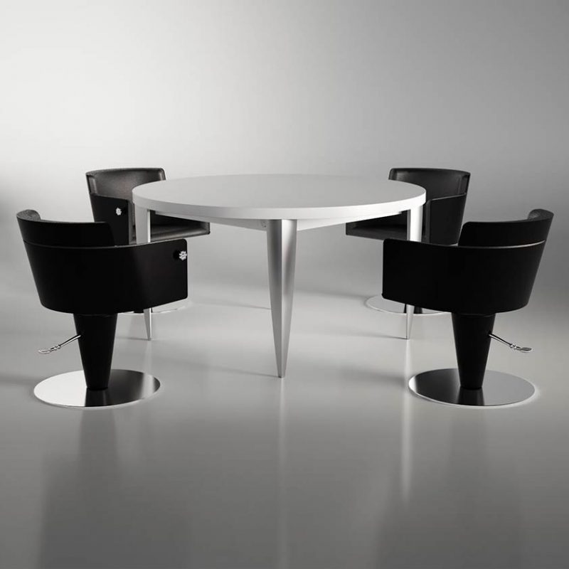 gamma bross france polaris salon emotion color lounge table technique avec pieds aluminium 4 places 03 800x800 - Color Lounge