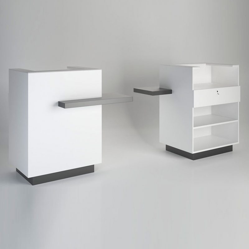 gamma bross france polaris salon emotion reception desk caisse avec socle etagere pmr 01 1 800x800 - Reception Desk