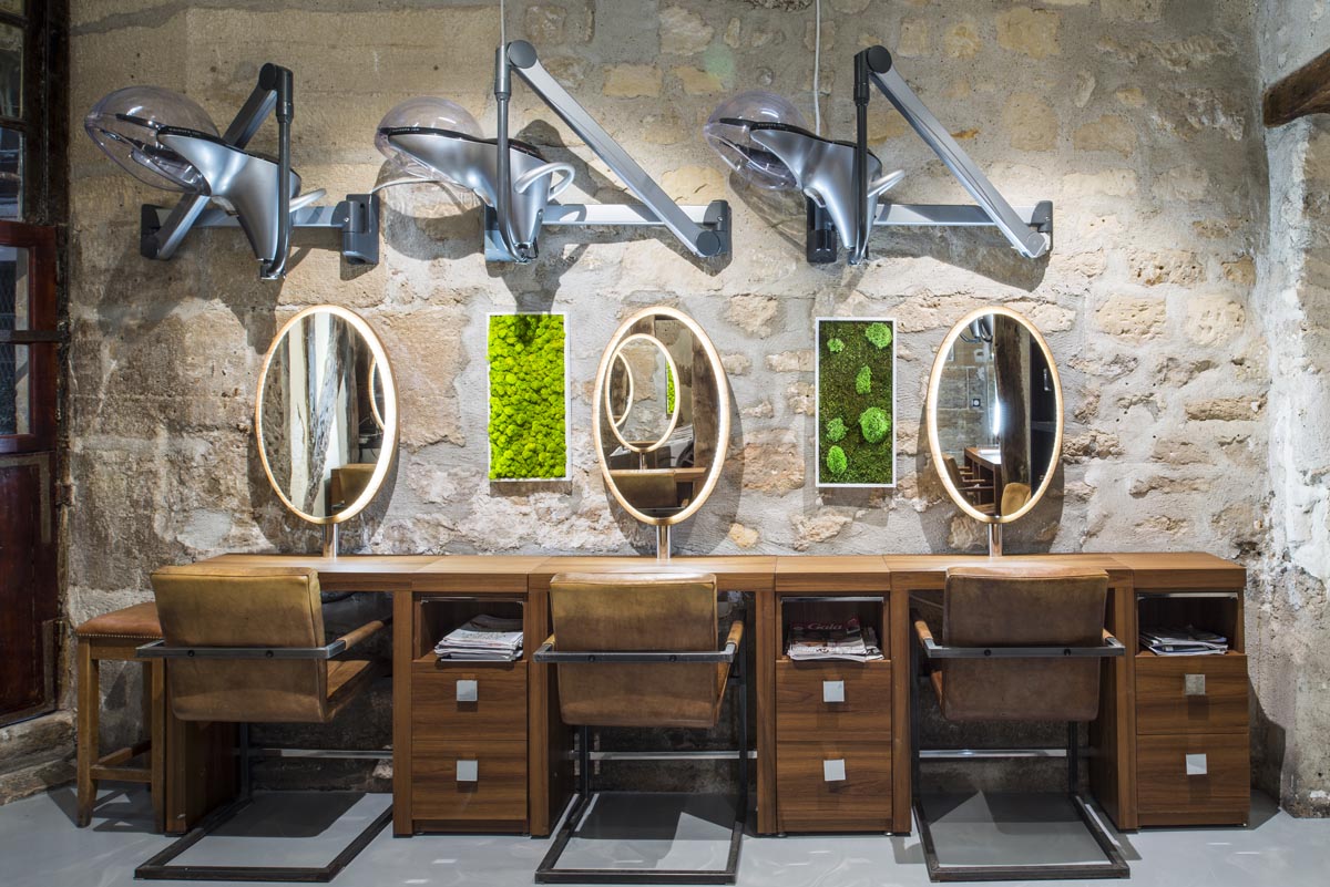 Meuble rangement salon de coiffure Gamma & Bross